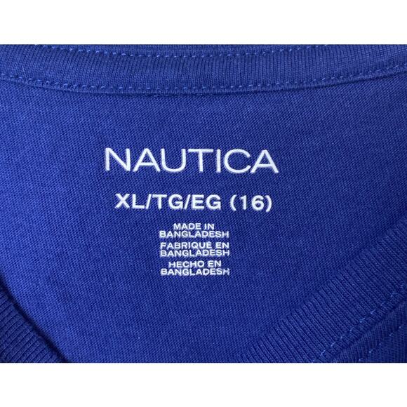 Nautica Girls Blue Sailboat Flutter Sleeve T-shirt Size 16 X-Large - Picture 4 of 6